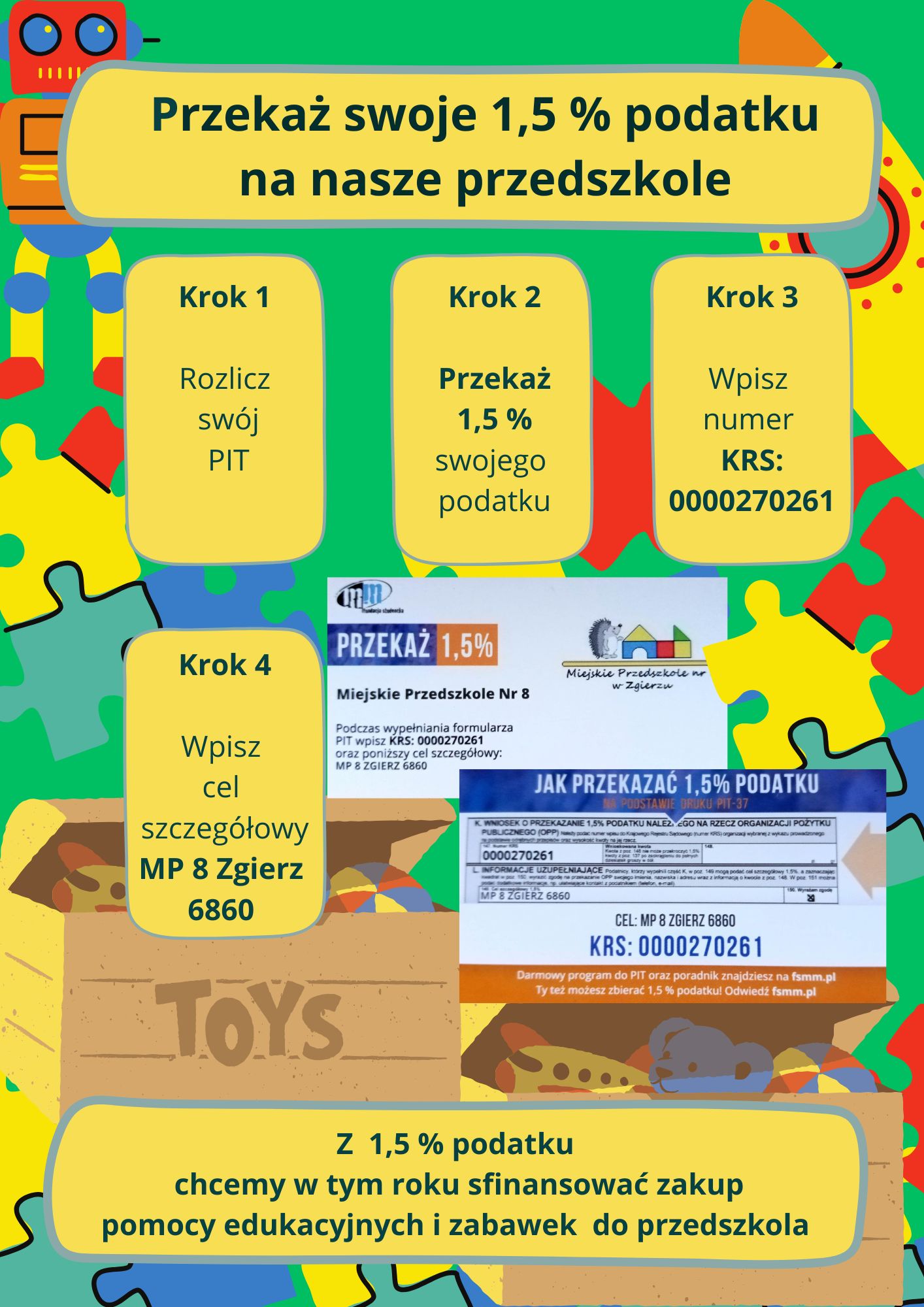 Grafika - przekaż swoje 1,5 % podatku