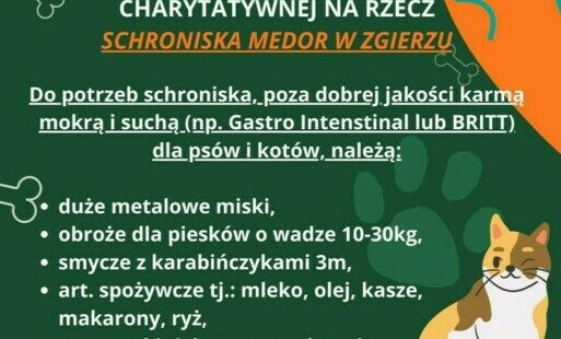 Grafika - plakat informujący o zbiórce 