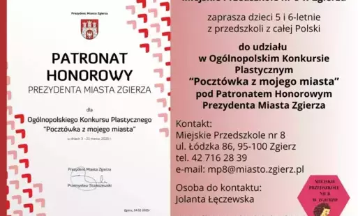 Grafika - plakat informujący o konkursie