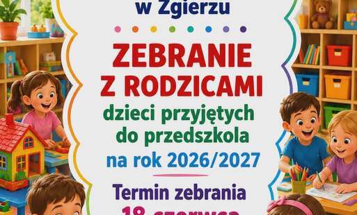 Grafika informacja o zebraniu